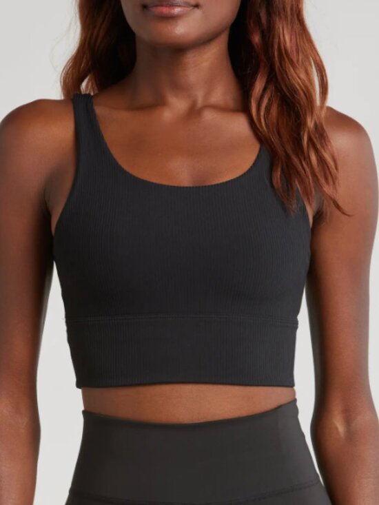 Nike Other - NEW Nike Zenvy Rib Dri-FIT Longline Sports Bra in Black Size Large